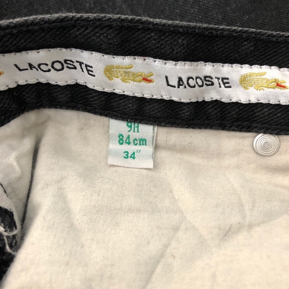 *SOLD* Lacoste Black Straight Leg Jeans - Picture 8 of 8